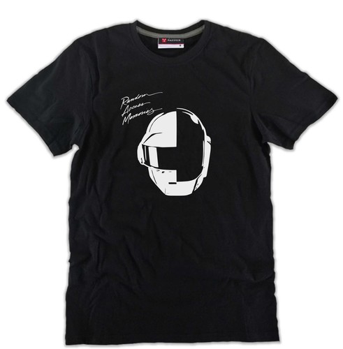 Tshirt daft punk nera cotone - tshirt,