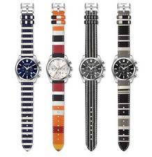 Orologio Uomo HAMMER SAINT TROPEZ H598 Chrono Vera Pelle Tessuto Colorato