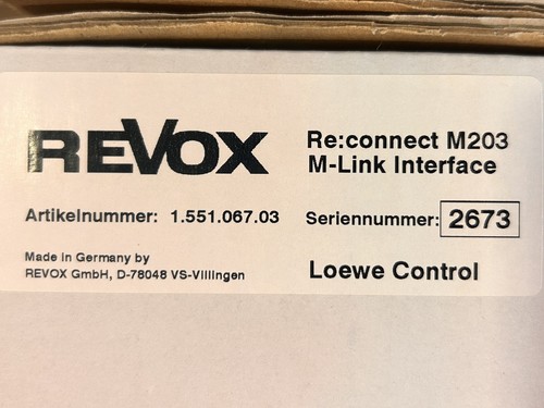 Revox connect m203 - revox,