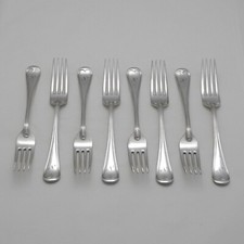 VECCHIO FILO INGLESE design MAPPIN & WEBB argento servizio posate otto forchette da tavola