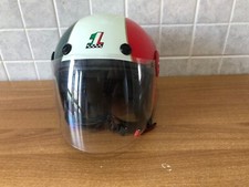 CASCO VINTAGE JET KEVLAR MIX  MOTO BANDIERA ITALIA SENZA SCATOLA.