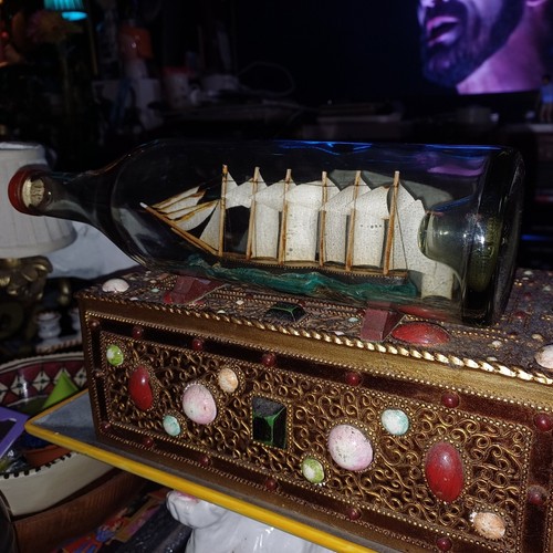 Vintage ship bottle - a,