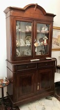 Credenza vetrina francese in noce e piuma di noce II metà 800  Cert. autenticità