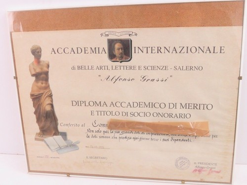 Vecchio diploma accademico - vecchio, di