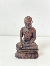Budda In Legno Color Noce H 14