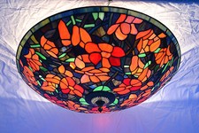 PLAFONIERA LAMPADA DA SOFFITTO STILE TIFFANY MOLTO GRANDE