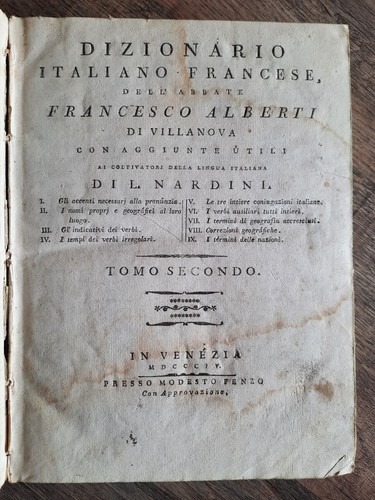 Dizionario italiano francese