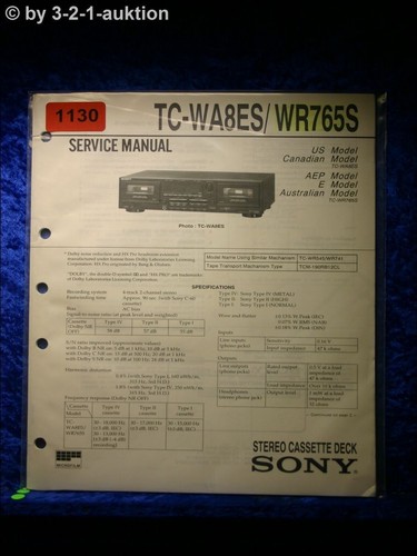 Manuale servizio sony tc - di,