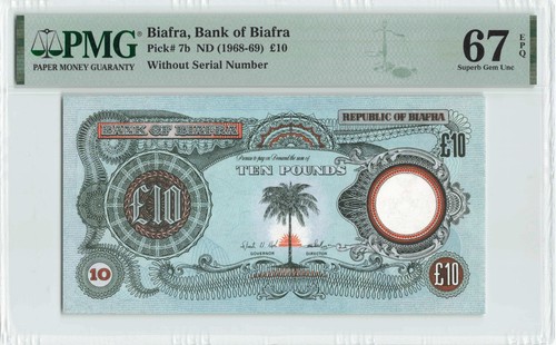 Biafra libbre 1968 - 10, p-7b