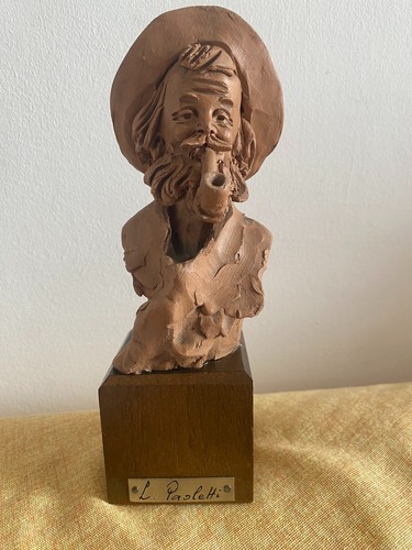 Scultura terracotta anziano - terracotta,