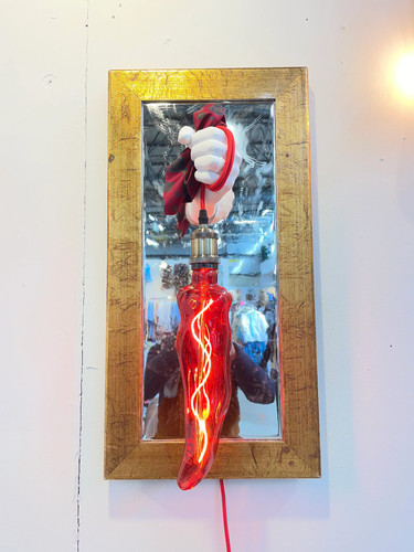 Quadro lampada peperone - , rosso
