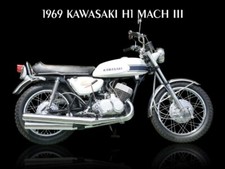 Moto kawasaki mach - iii, 1969