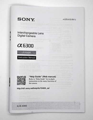Manuale istruzioni sony a6300 - manuale,