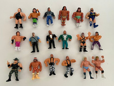 LOTTO 18 ACTION FIGURES -16 WWF WRESTLING HASBRO TITAN+2 WCW GALOOB 1990 @27 XYZ