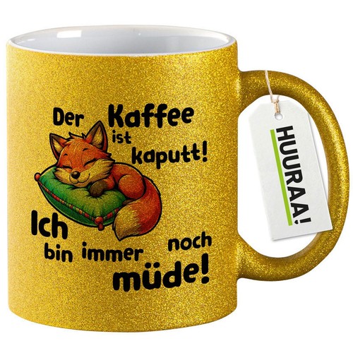 Tazza glitter caffè rotta