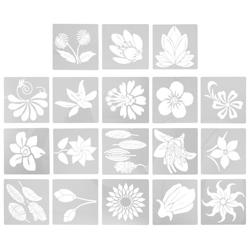 Pcs stencil per fiori - 18,