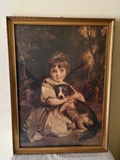 Quadro Bambina con cane