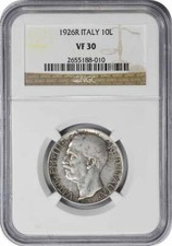 1926R Italia 10 Lire VF30 NGC
