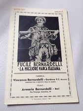DEPLIANT BROCHURE PUBBLICITARIA LISTINO FUCILI BERNARDELLI BRESCIA 1937 