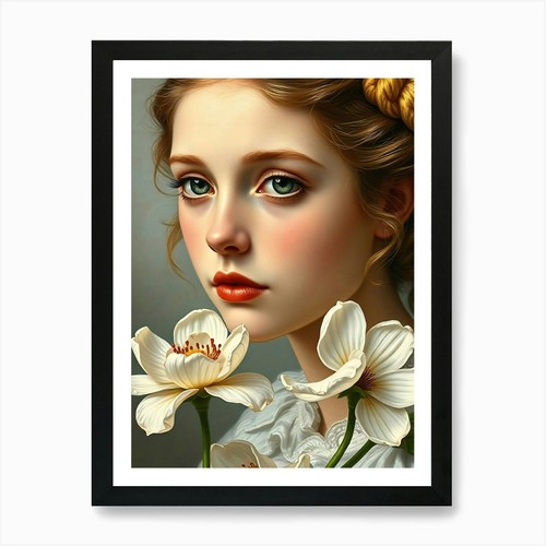 Ritratto ragazza con fiori - di,