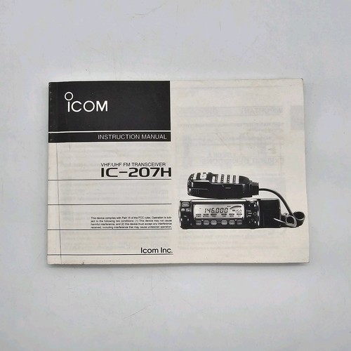 Icom 207h manuale - icom, ic-207h