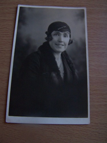 Fashion vintage postcard lady - postcard,