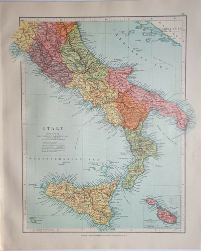 1926 mappa sud italia - mappa,