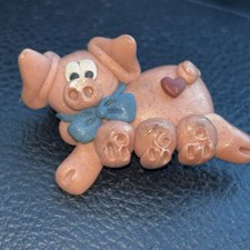 Vintage 1987 Signed Suzzi Pig