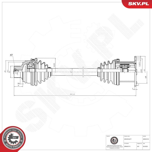 Albero motore esen skv - motore,