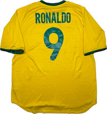 maglia calcio vintage Brasile Ronaldo Brazil Nike 1999 2000 L World Cup