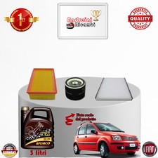 KIT TAGLIANDO FILTRI + OLIO FIAT PANDA II 1.2 8V 44KW 60CV DAL 2005 -> 2013