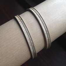 bracciali Indian Gold Plated Bangles size 2.4 - 155 mm placcato oro vintage