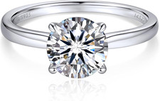 Moissanite Anello Donna, 1/2