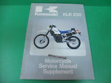 per kawasaki  klr250 klr 250 manuale officina supplement  service manual kl250