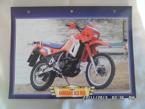 Carte fiche moto kawasaki klr - fiche,