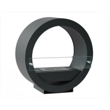 Biocamino mod.PERLA DESIGN 62x62x25cm al bioetanolo Nero arredo bio camino Stufa