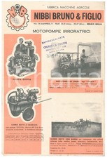 1960 ca REGGIO EMILIA Fabbrica macchine agricole NIBBI Bruno & Figlio *Volantino