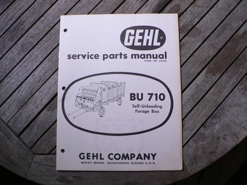 Gehl bu710 forage box servizio - forage,