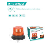 LAMPEGGIANTE TRATTORE LED MAGNETICO SEGNALATORE LUCE DI MERGENZA ROTANTE 12/24V