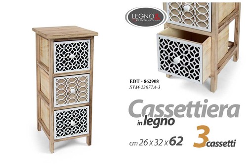 Cassettiera slim salvaspazio - cassettiera,