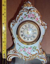 orologio capodimonte porcellana roccaile meccanico suoneria 900