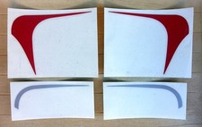 CAGIVA ELEFANT 125 (1984) Kit adesivi Baffi Fianchetti sotto sella (PANINARO)