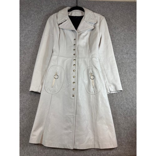 Trench cappotto pelle vintage