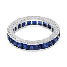 Fede Nuziale 3,2Ct Zaffiro Blu