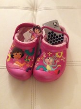scarpe bambina nuove marca Crocs modello sabot con pelliccia rosa n. 33/34 