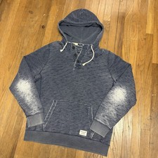 Felpa con cappuccio Y2K Abercrombie Fitch grigia vestibilità muscolare pensa sbiadita taglia large