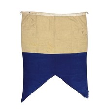 Grande Bandiera Segnale Nautico Lana Vintage ICS Nave Marittima A Alfabeto Navale