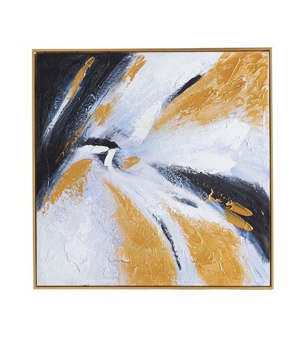 Quadro astratto oro - quadro, bianco