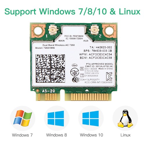 Mini pcie wireless 7260hmw - pcie, wireless-ac