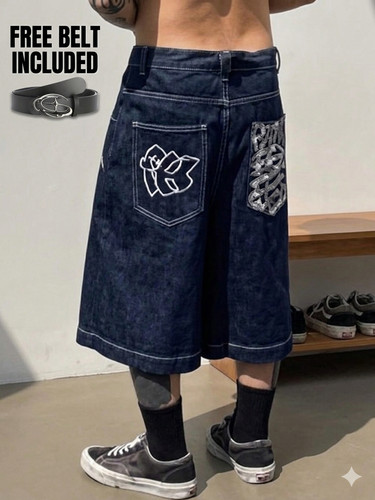 Jorts uomo baggy jeans denim - jorts,